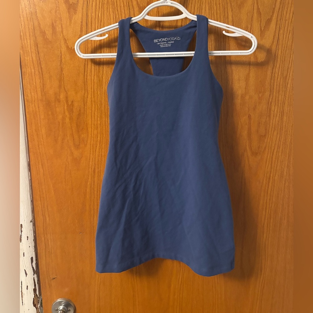 Beyond Yoga Navy Blue Racerback Tank Top